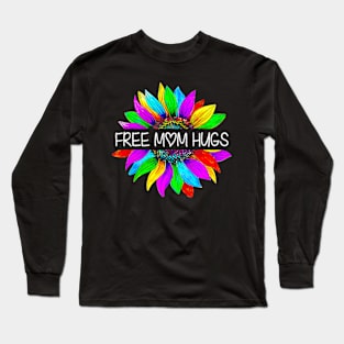 Free Mom Hugs Gay Pride LGBT Daisy Hippie Long Sleeve T-Shirt